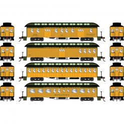 Athearn HO 50' Old Time Overland Passenger Set, V&T #1 (4)