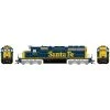 Athearn HO SD40 Locomotive, Santa Fe #5014