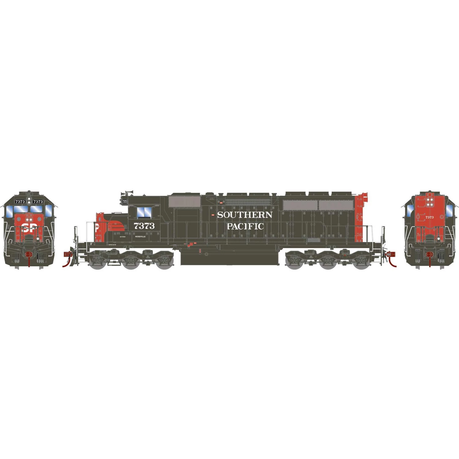 Athearn HO SD40R Locomotive with DCC & Sound, SP #7373 3 Athearn HO SD40R Locomotive with DCC & Sound, SP #7373