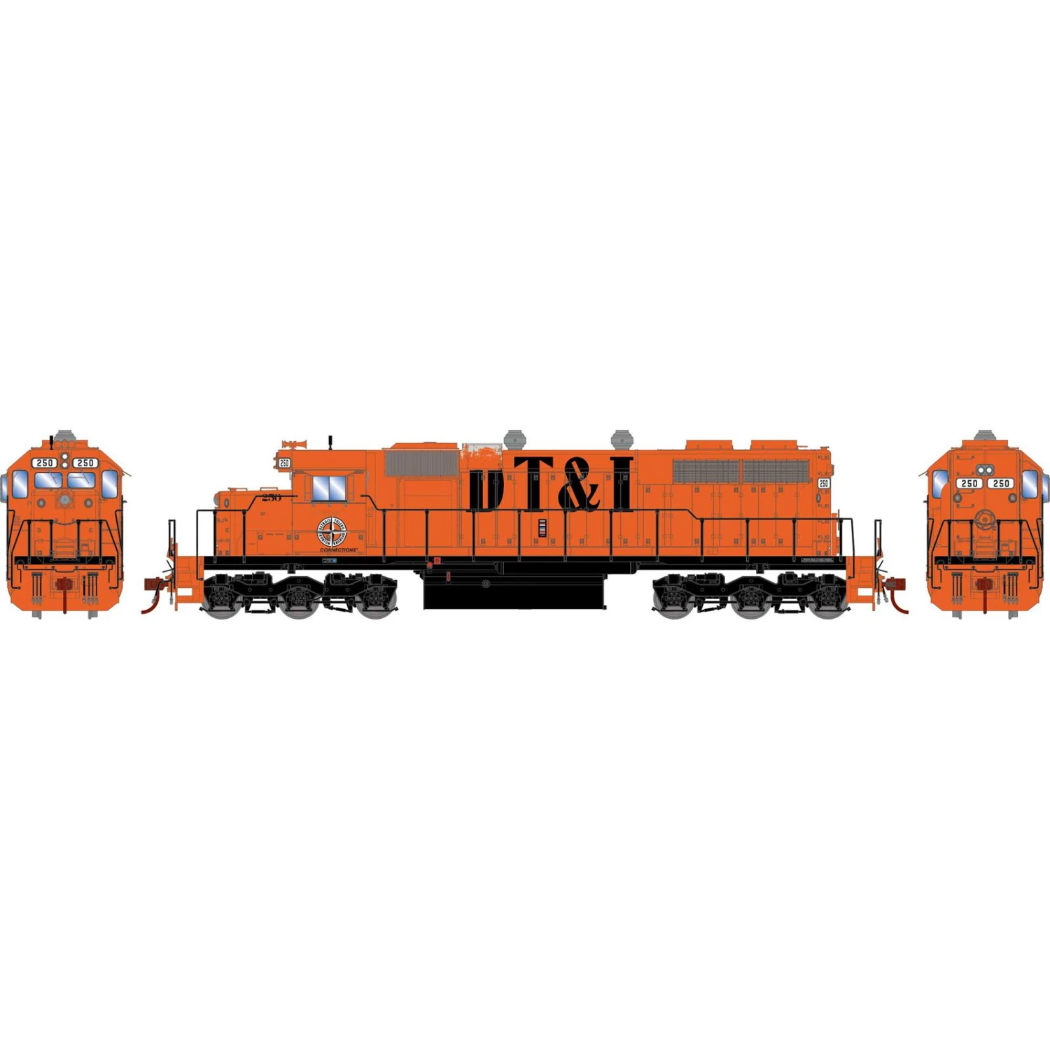 Athearn HO RTR SD38 with DCC & Sound, DT&I #250 3 Athearn HO RTR SD38 with DCC & Sound, DT&I #250
