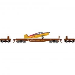 Athearn HO 40' Flat Car with Plane, UP # 50595