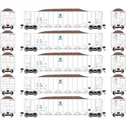 Athearn HO RTR 5Bay Rapid Discharge Hopper ITGX White#2(5)