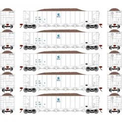 Athearn HO RTR 5Bay Rapid Discharge Hopper ITGX White#3(5)