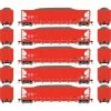 Athearn HO RTR 5-Bay Rapid Discharge Hopper ITGX Red (5) 2 Athearn HO RTR 5-Bay Rapid Discharge Hopper ITGX Red (5) -Athearn Sales Shop ATH98493 A0 4F9ZV9K5