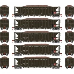 Athearn HO RTR 5-Bay Rapid Discharge Hopper HLMX #1 (5)