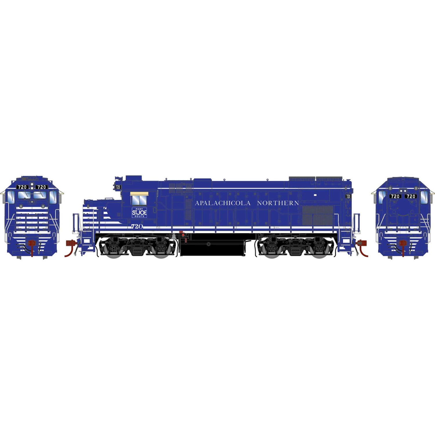 Athearn HO GP15T Locomotive, AN #720 3 Athearn HO GP15T Locomotive, AN #720