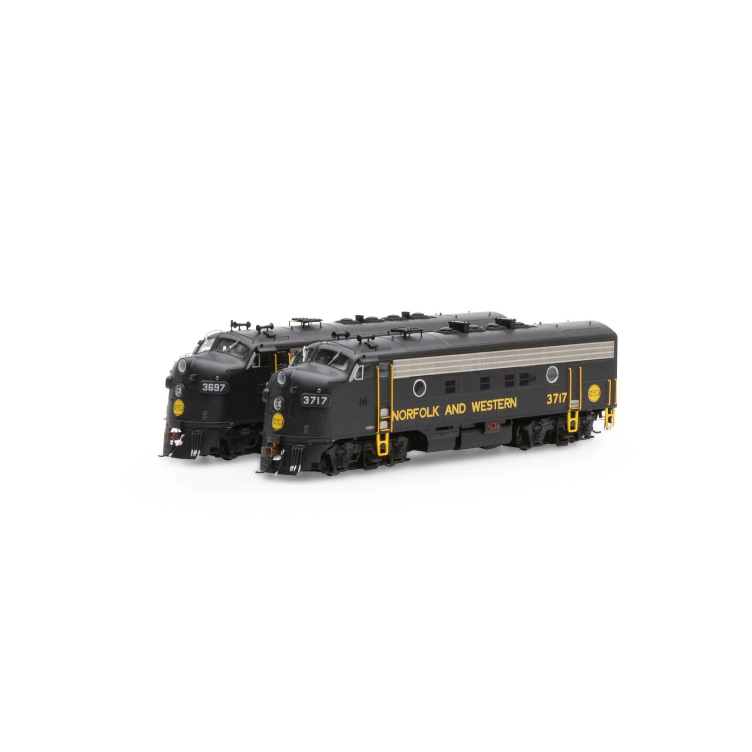 Athearn HO F7 A/A with DCC & Sound, N&W/Freight #3697/#3717 3 Athearn HO F7 A/A with DCC & Sound, N&W/Freight #3697/#3717