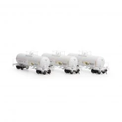 Athearn HO 13,600-Gal Acid Tank, UTLX/White/Reflectors (3)