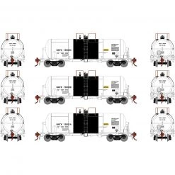 Athearn HO 13,600-Gallon Acid Tank, NATX (3)