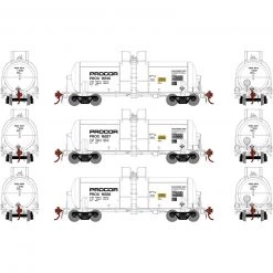 Athearn HO 13,600-Gallon Acid Tank, PROX, White (3)