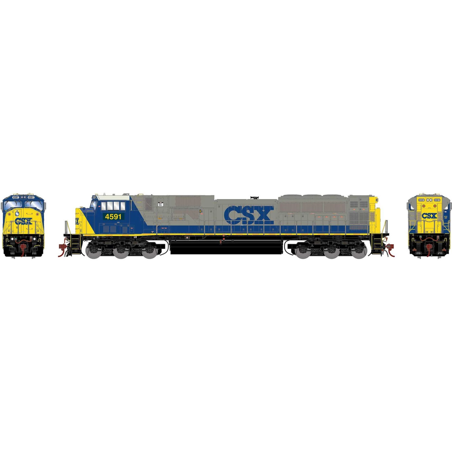 Athearn HO G2 SD80MAC, CSXT/YN2 #4591 3 Athearn HO G2 SD80MAC, CSXT/YN2 #4591