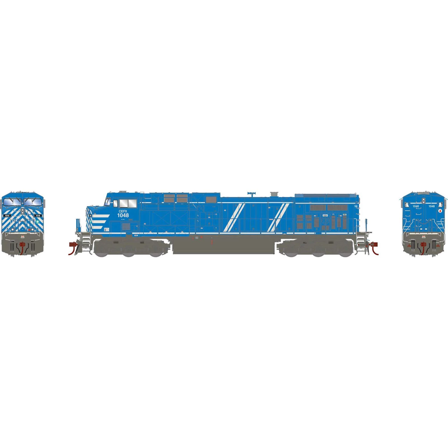 Athearn HO G2 AC4400CW w/DCC & Sound, CEFX #1048 3 Athearn HO G2 AC4400CW w/DCC & Sound, CEFX #1048