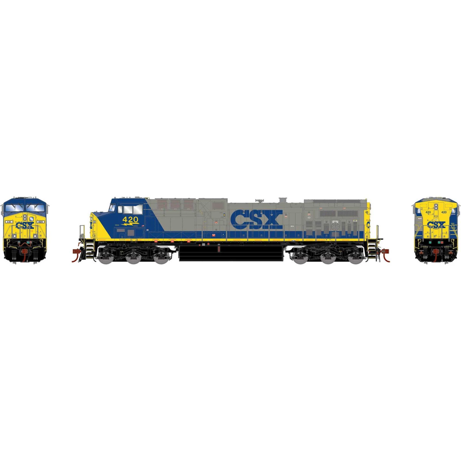 Athearn HO G2 AC4400CW w/DCC& Sound, CSX #420 4 Athearn HO G2 AC4400CW w/DCC& Sound, CSX #420 - Image 2