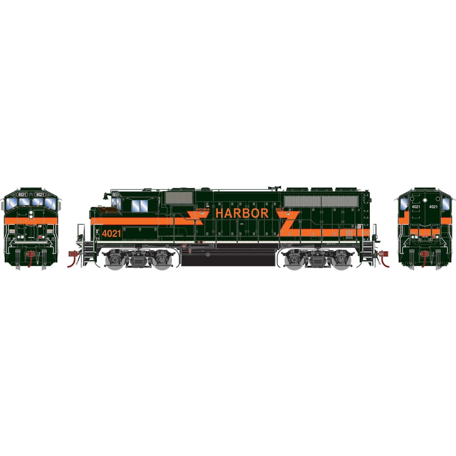 Athearn HO GP40-2L, Indiana Harbor Belt #4021 3 Athearn HO GP40-2L, Indiana Harbor Belt #4021