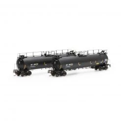 Athearn HO TankTrain A/B Set,GATX/YellowStripe#48615/48626