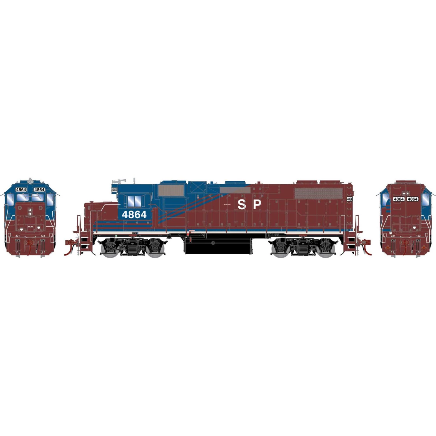 Athearn HO GP38-2, SP #4864 3 Athearn HO GP38-2, SP #4864