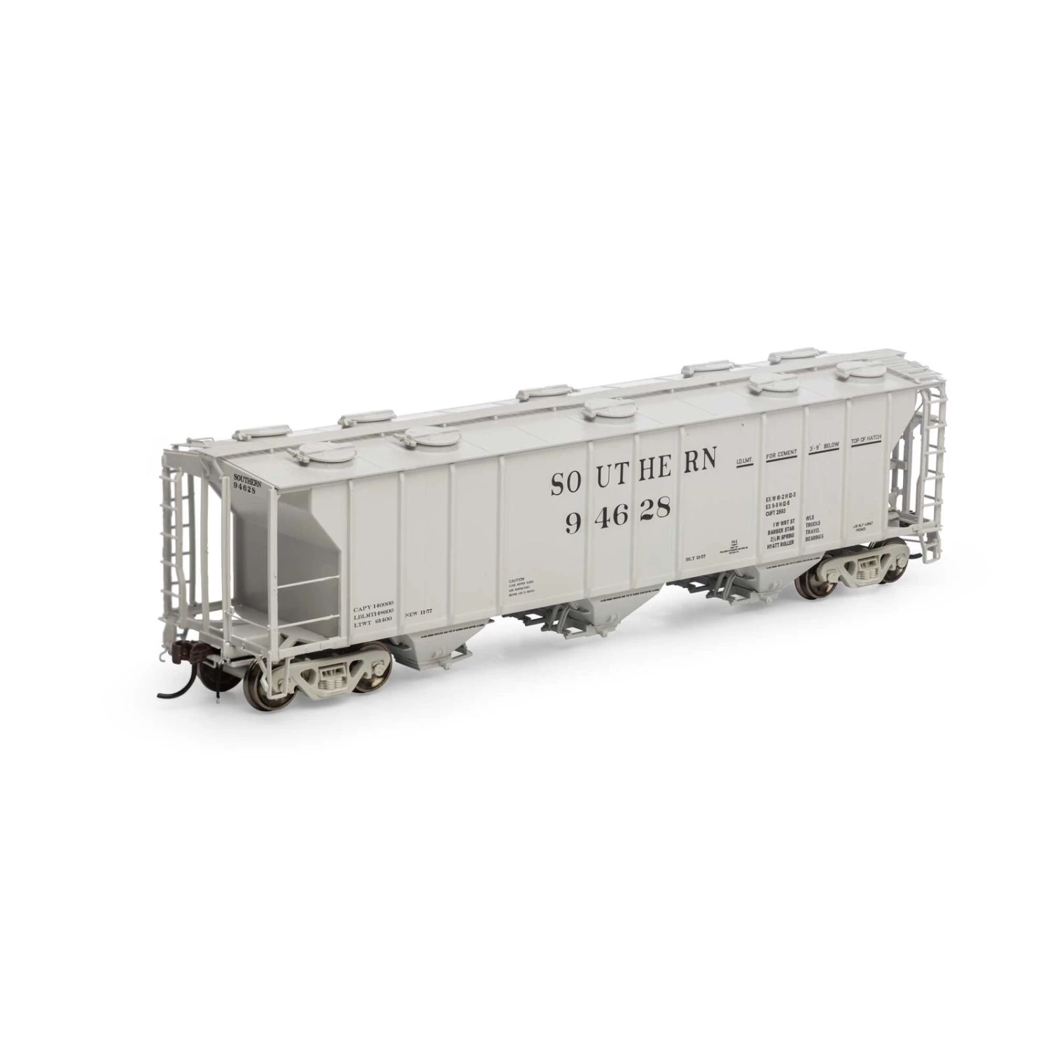 Athearn HO PS-2 2893 3-Bay Covered Hopper, SOU #94628 4 Athearn HO PS-2 2893 3-Bay Covered Hopper, SOU #94628 - Image 2