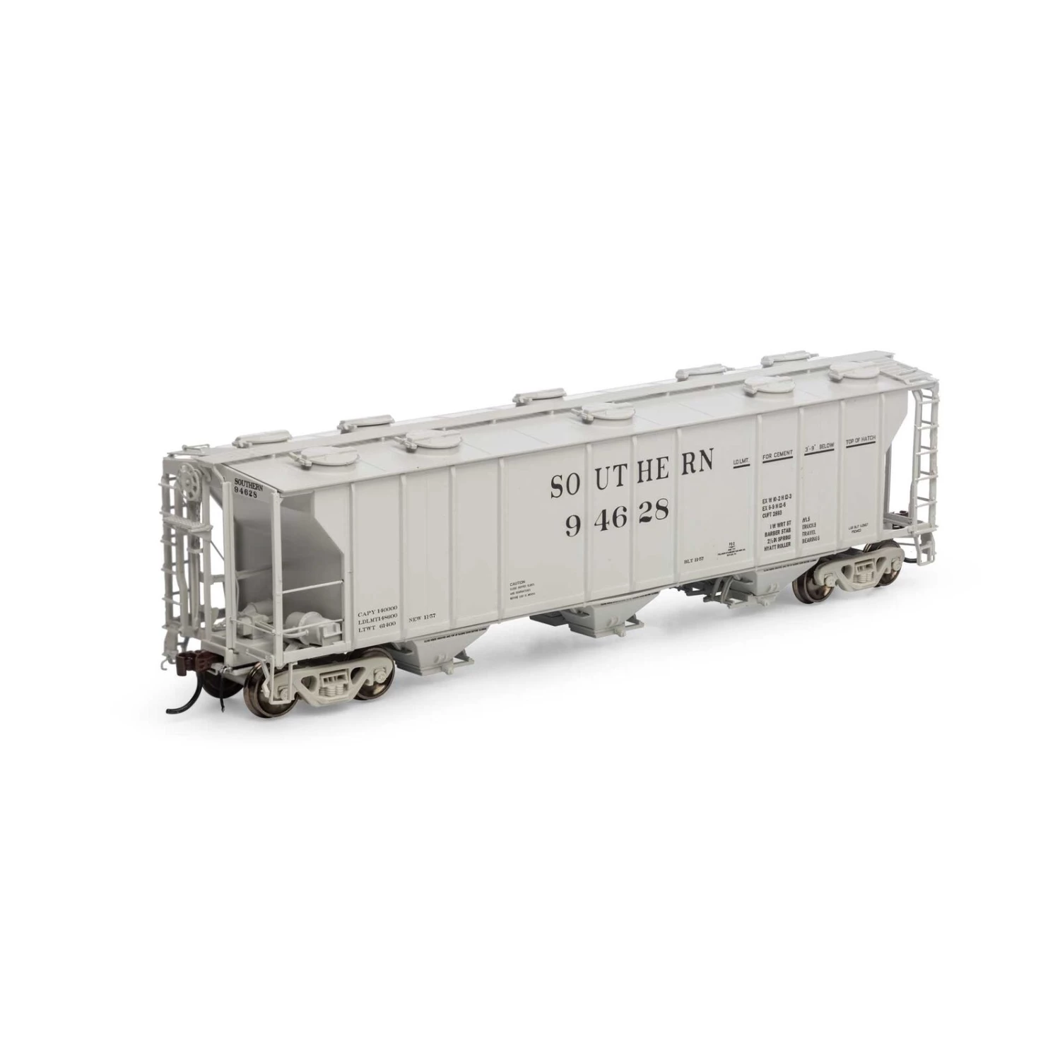 Athearn HO PS-2 2893 3-Bay Covered Hopper, SOU #94683 3 Athearn HO PS-2 2893 3-Bay Covered Hopper, SOU #94683