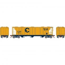 Athearn HO PS-2 2893 3-Bay Covered Hopper, C&O #2052