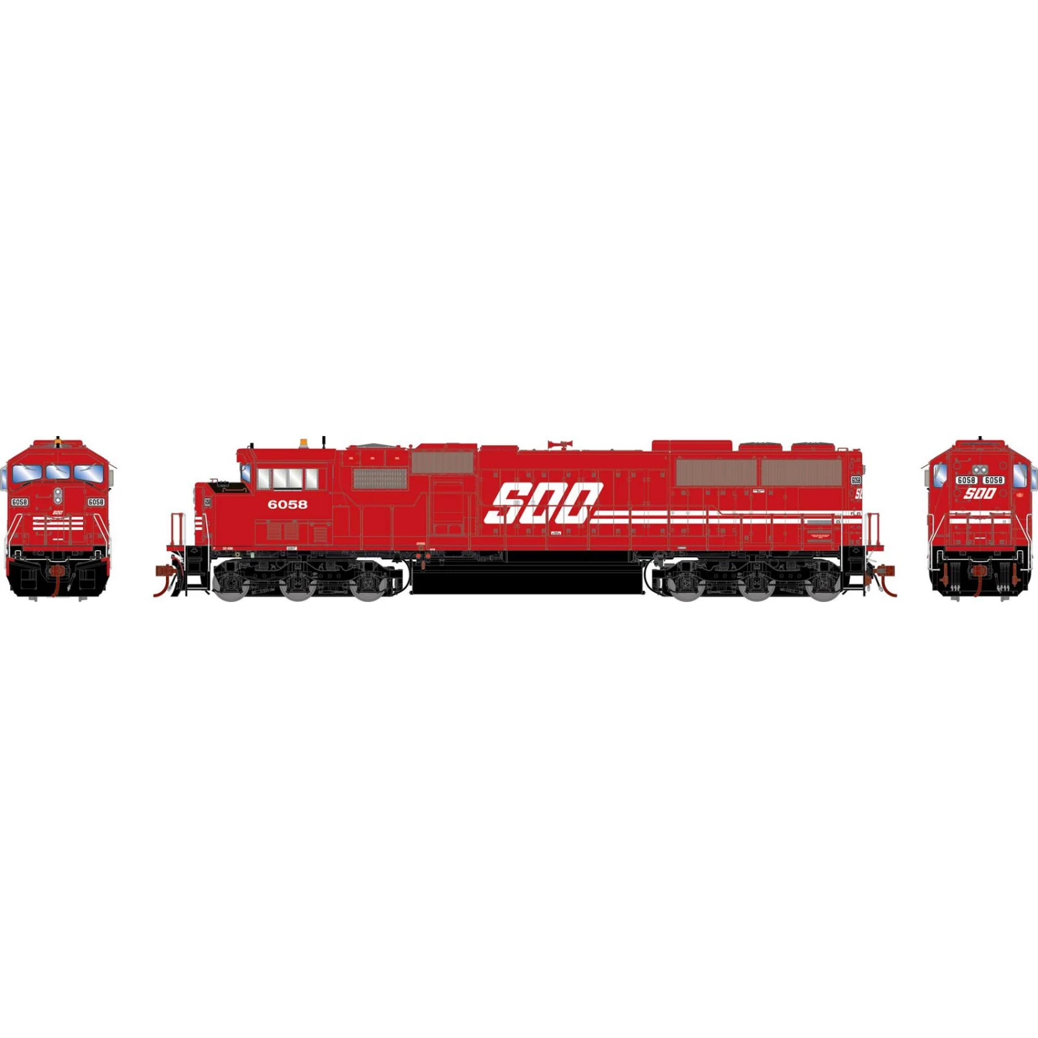 Athearn HO G2.0 SD60M Tri-Clops with DCC & Sound, SOO #6058 3 Athearn HO G2.0 SD60M Tri-Clops with DCC & Sound, SOO #6058