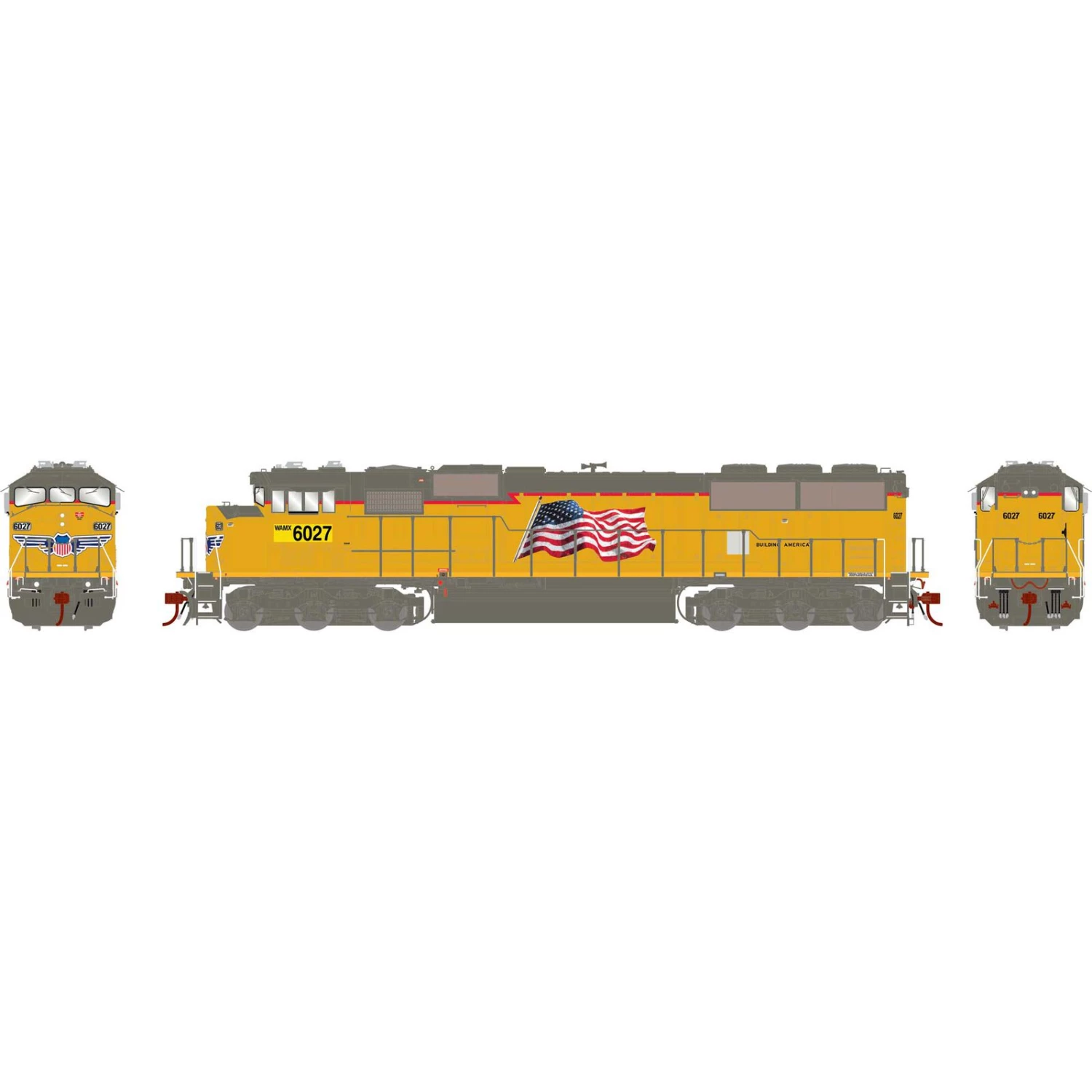 Athearn HO G2.0 SD60M Tri-Clops with DCC & Sound, Ex-UP WAMX #6027 3 Athearn HO G2.0 SD60M Tri-Clops with DCC & Sound, Ex-UP WAMX #6027