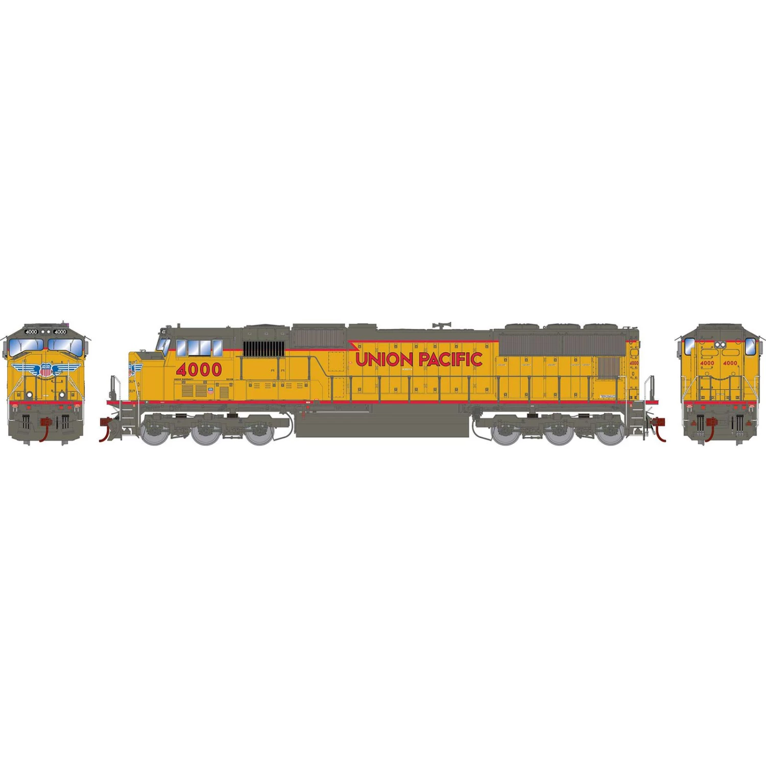 Athearn HO SD70M, Union Pacific #4000 3 Athearn HO SD70M, Union Pacific #4000