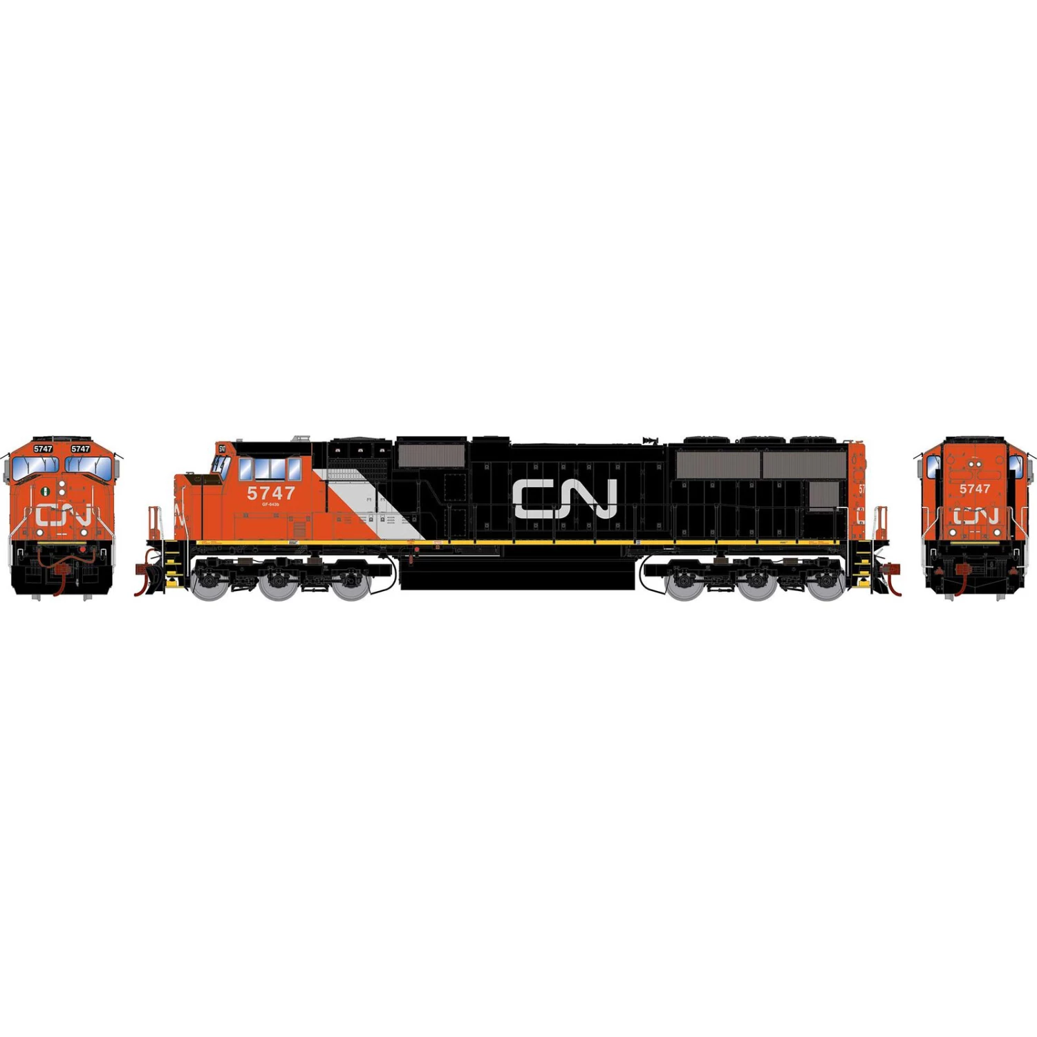Athearn HO SD75I with DCC & Sound, Canadian National #5747 3 Athearn HO SD75I with DCC & Sound, Canadian National #5747