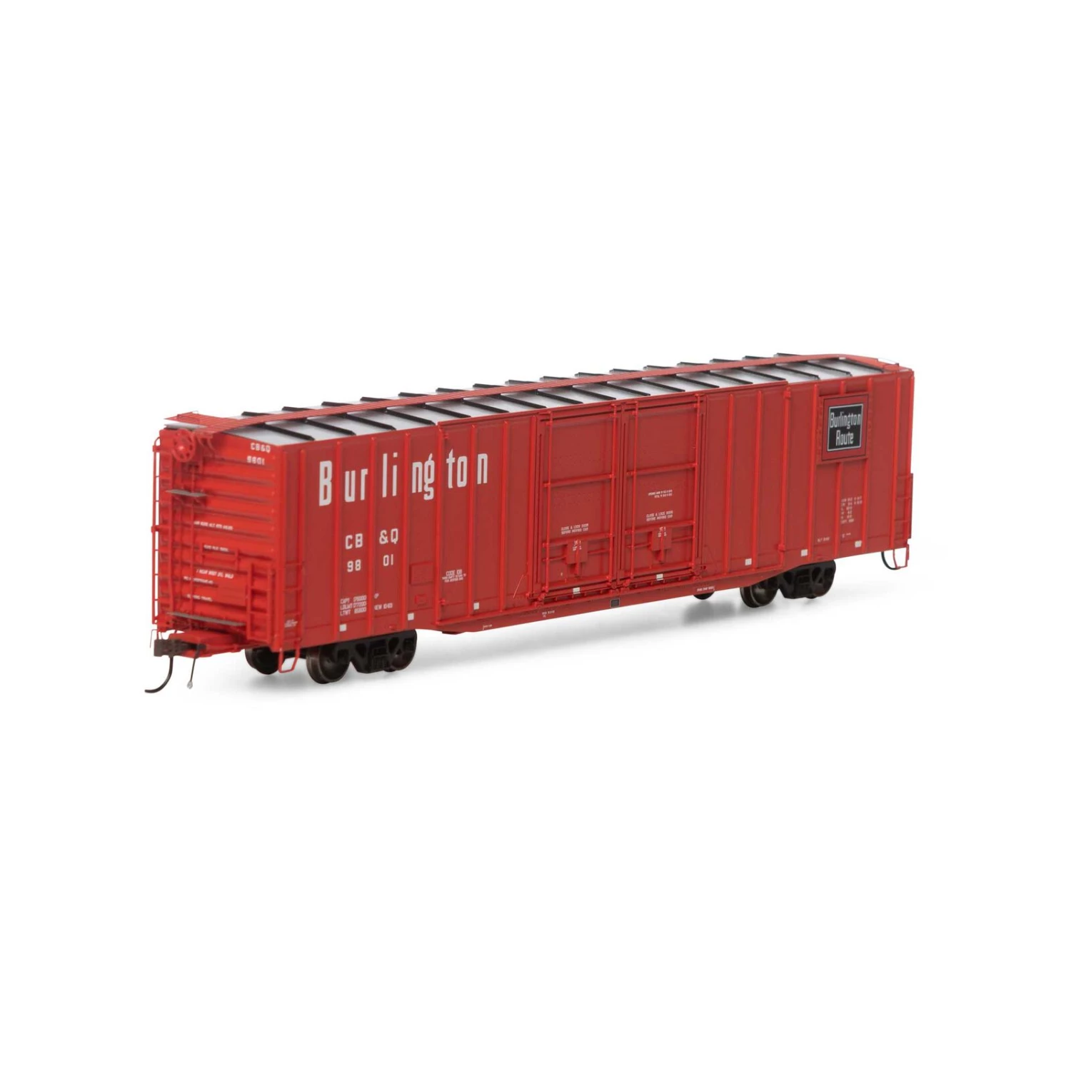 Athearn HO 60' PS Auto Box, CB&Q #9801 4 Athearn HO 60' PS Auto Box, CB&Q #9801 - Image 2