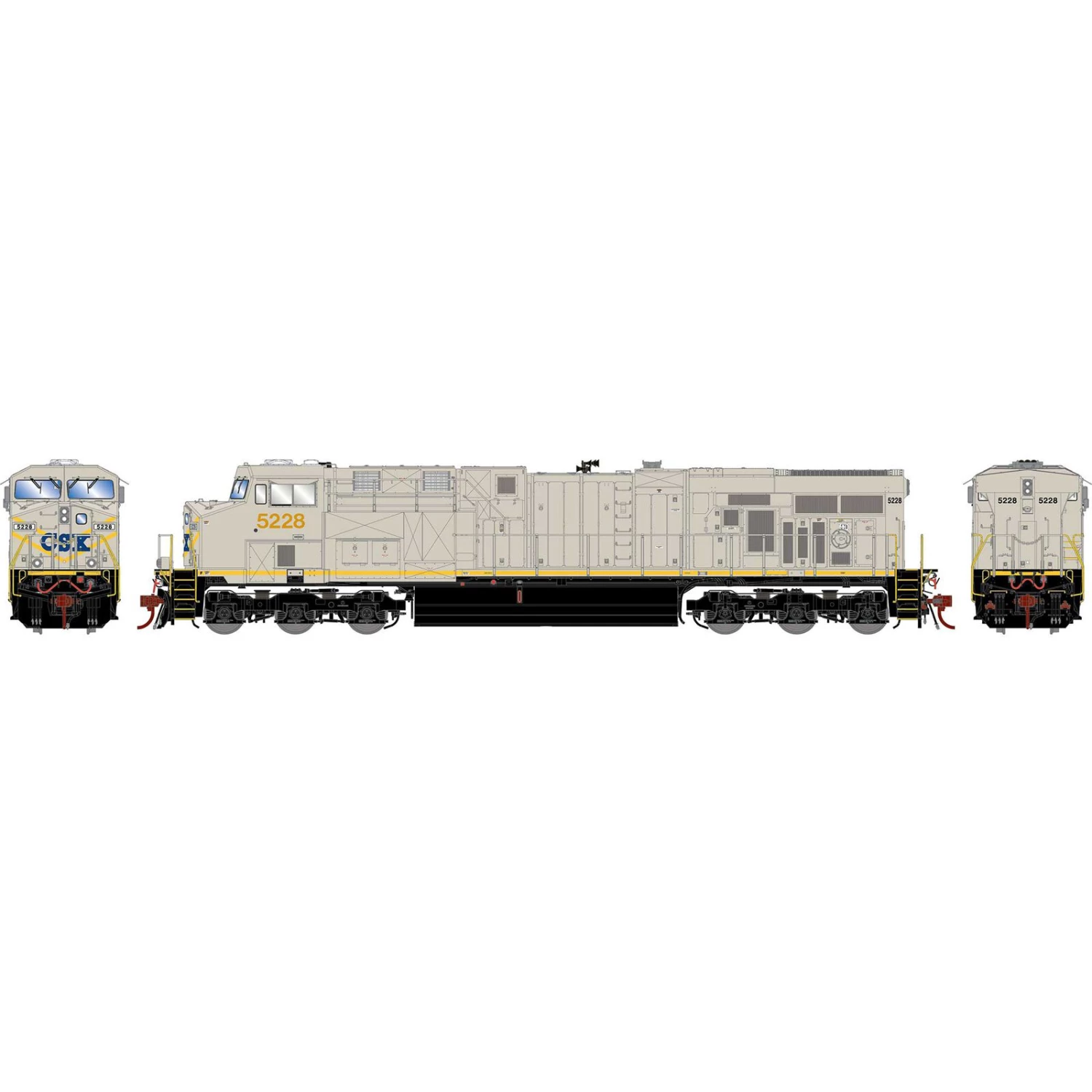 Athearn HO ES44DC Locomotive, CSX, Primer #5228 3 Athearn HO ES44DC Locomotive, CSX, Primer #5228