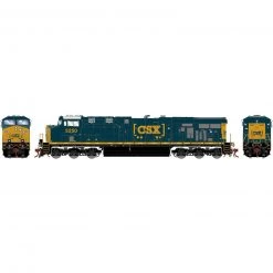 Athearn HO ES44DC Locomotive with DCC & Sound, CSX, Boxcar #5250