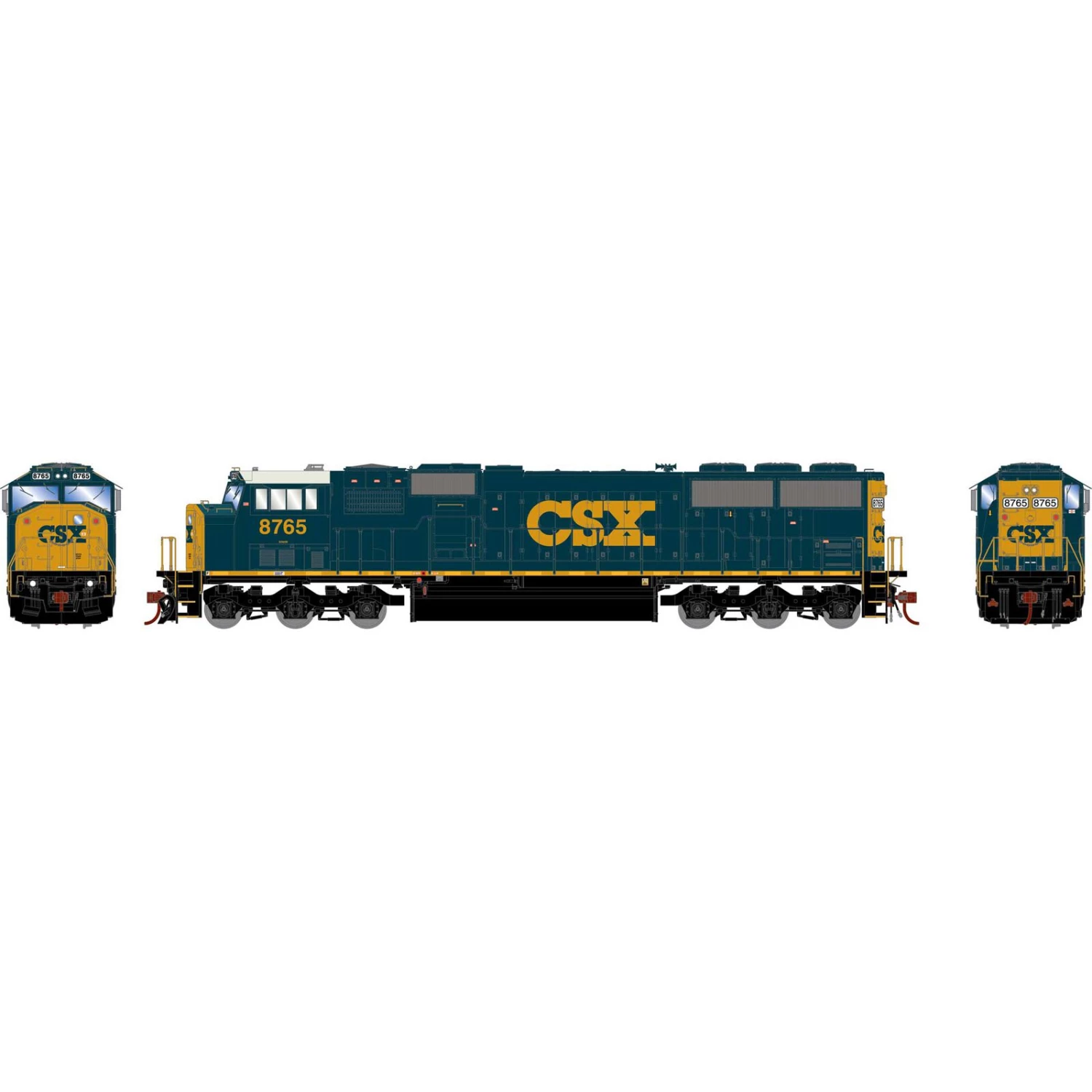 Athearn HO SD60M, CSX #8765 3 Athearn HO SD60M, CSX #8765