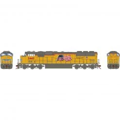Athearn HO SD60M with DCC & Sound, UP/Yellow Sill/Flag #2442