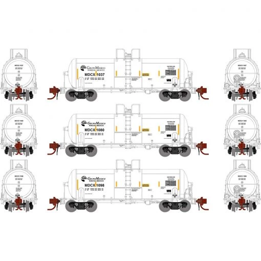 Athearn N 13,600-Gallon Acid Tank, MDCX (3) 1 Athearn N 13,600-Gallon Acid Tank, MDCX (3) -Athearn Sales Shop ATHGN15312 A0 VO0KQ5XD