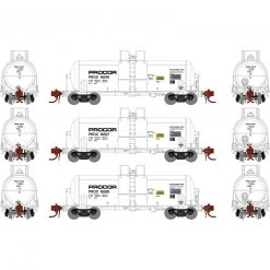 Athearn N 13,600-Gallon Acid Tank, PROX, White (3)