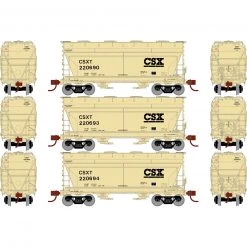 Athearn N ACF 2970 Covered Hopper, CSXT (3)