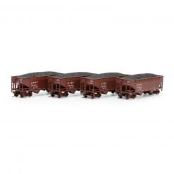 Athearn HO 34' 2-Bay Offset Open Hopper, SF #2 (4)