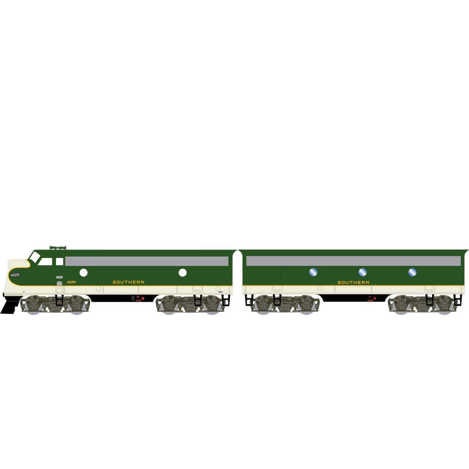 Athearn HO F7A F7B SOU #4225 #4428 3 Athearn HO F7A F7B SOU #4225 #4428