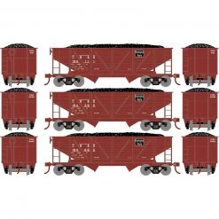Athearn HO 34' 2-Bay Composite Coal Hopper with Load, CB&Q(3)