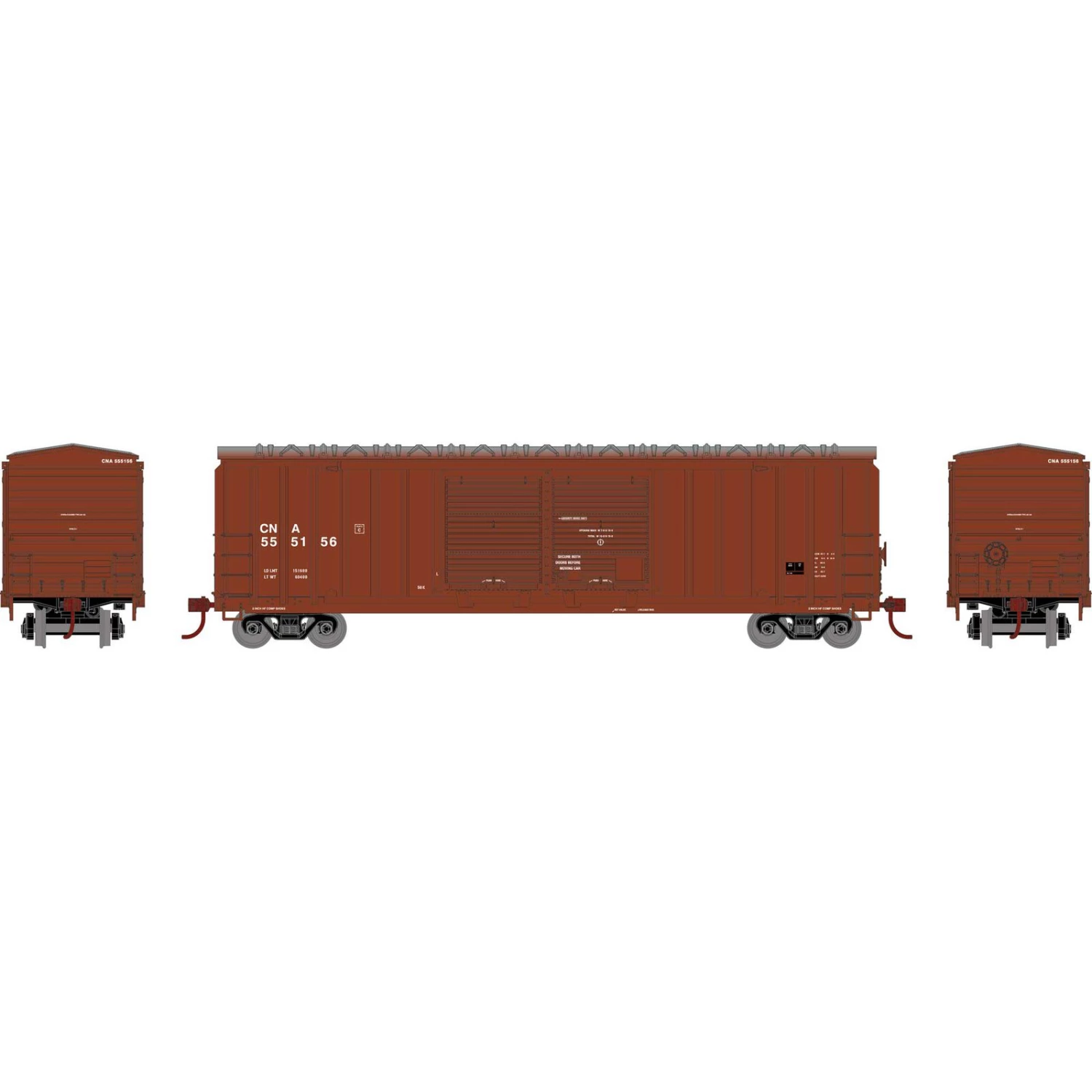 Athearn HO 50' FMC 5283 DD Box, CN #555156 3 Athearn HO 50' FMC 5283 DD Box, CN #555156